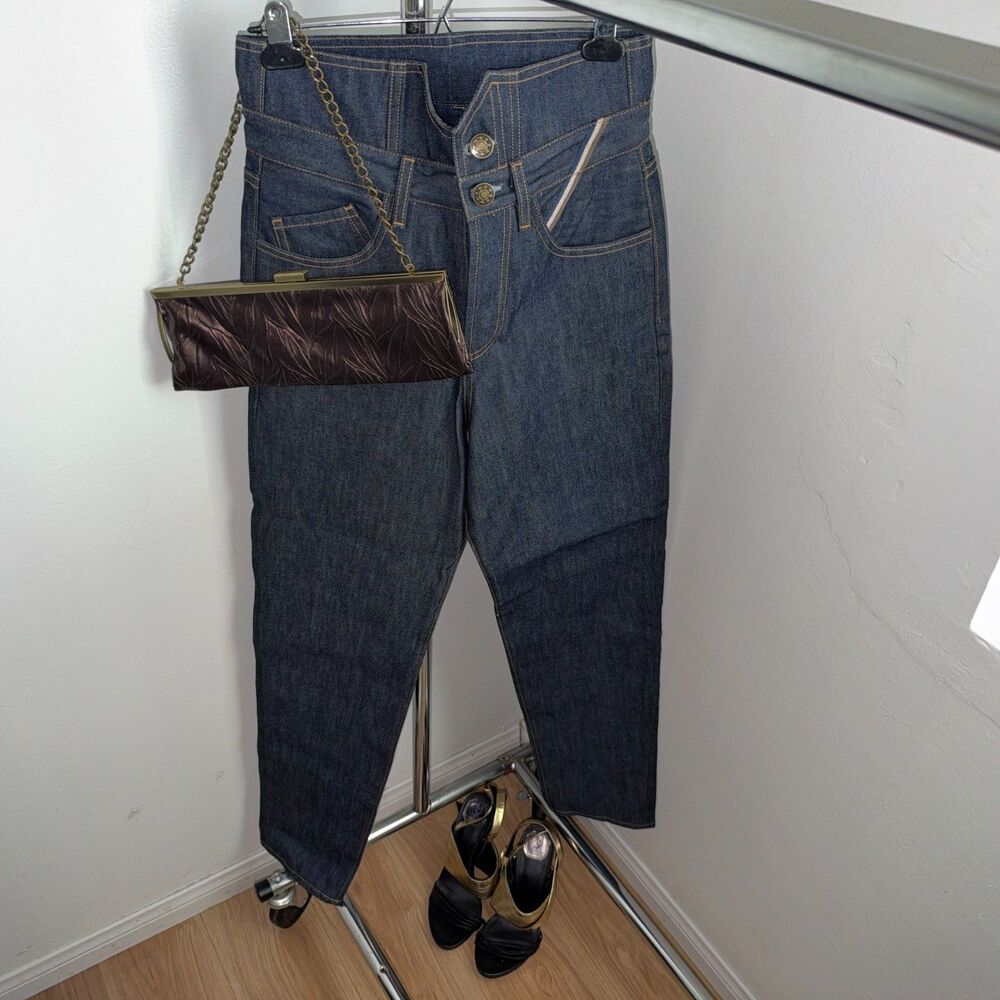 UNIQUE ONE OF ONE Raw Denim High Waisted Jeans